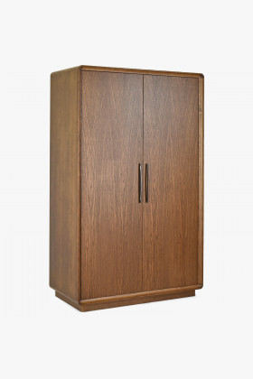 2-türiger Kleiderschrank Nussbaum Holz 200x120x60 cm